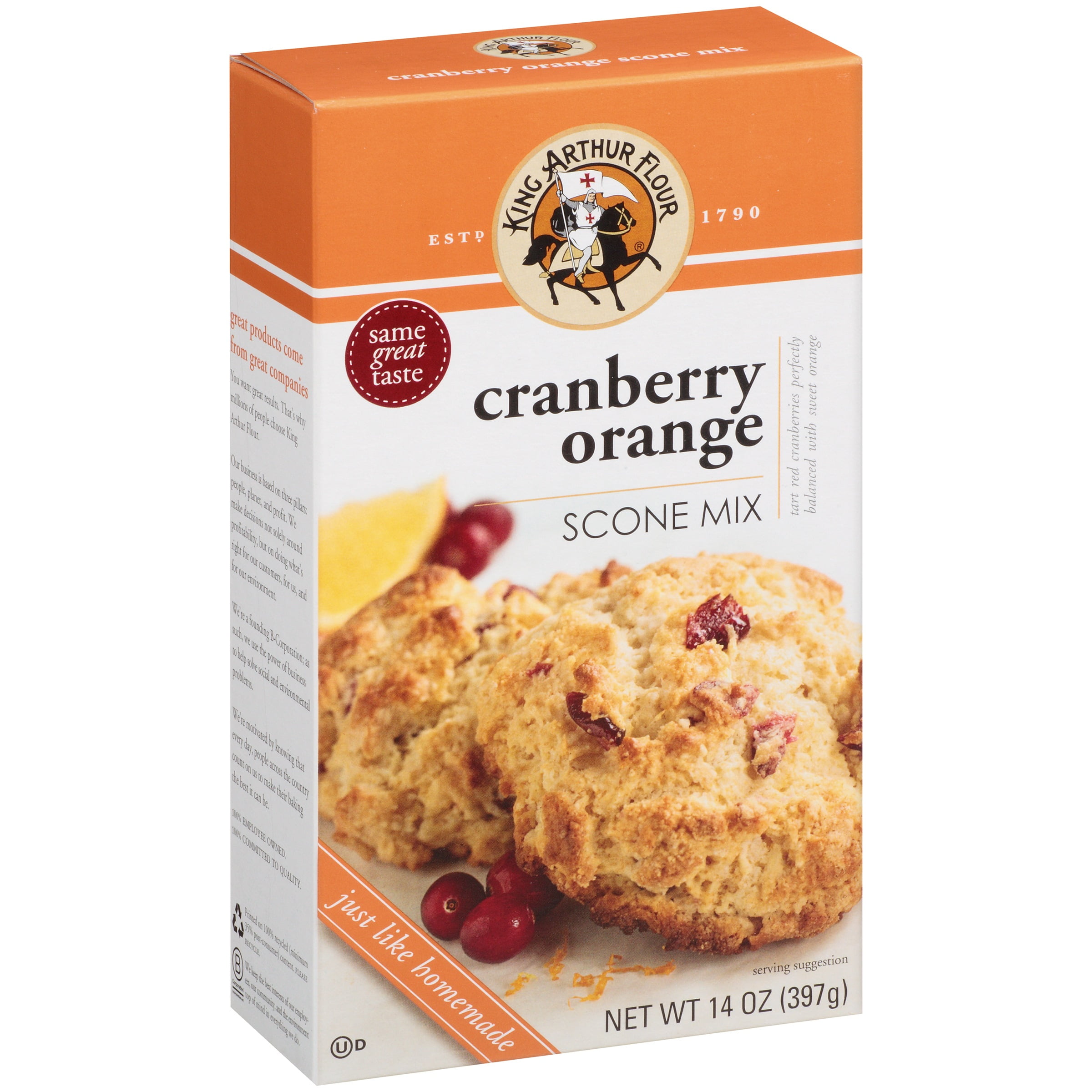King Arthur Flour Cranberry Orange Scone Mix 14 oz. Box by King Arthur Flour Co. Inc.