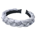 thumbnail image 1 of Hair Hoop Elegant Style Vintage Adjustable Headband Comfortable Wearing Braid Pattern Exquisite Workmanship Wide Simple Headwear silver gray, 1 of 7
