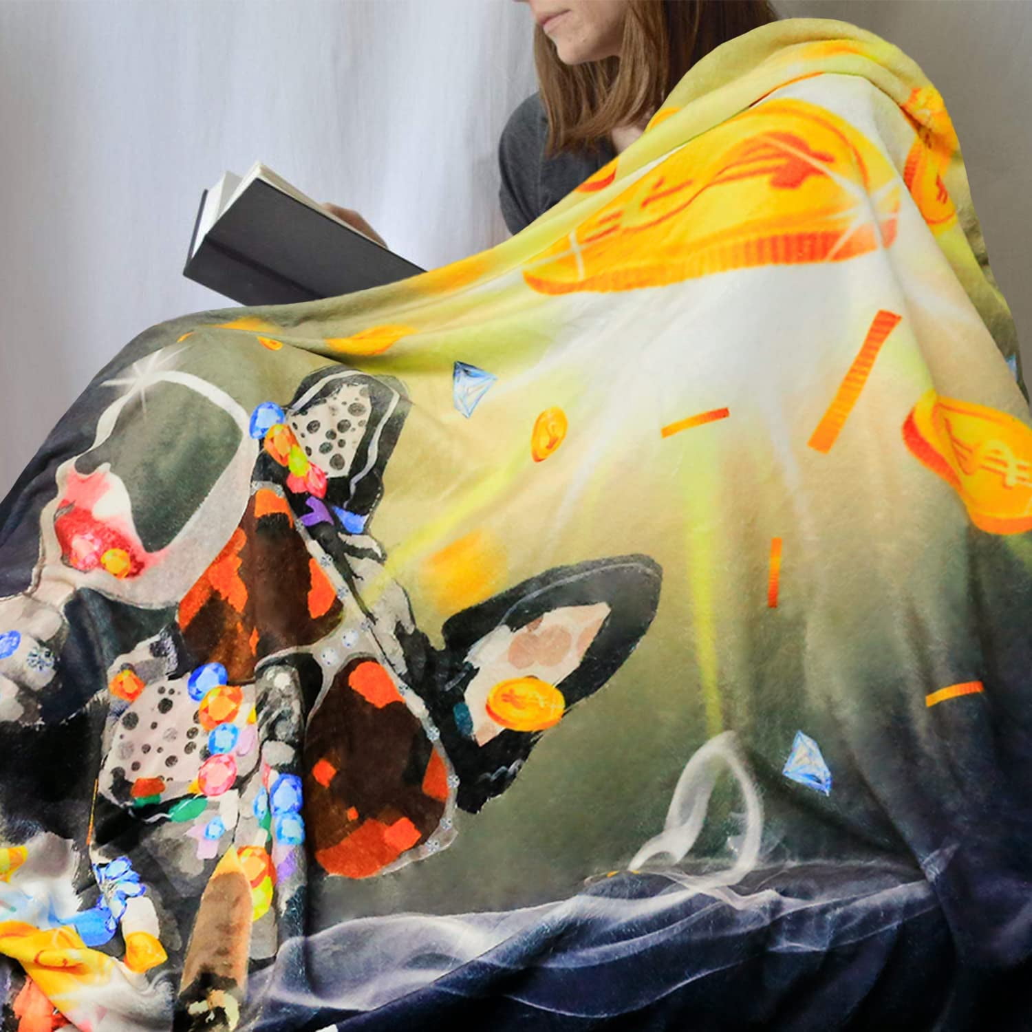 French Bulldog Blanket Cozy Soft Flannel Throw Blanket French Bulldog Themed Gifts for Bulldog Lovers 50×60 Inches