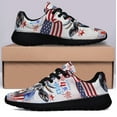 thumbnail image 3 of Patriotic Dairy Cow 4th Of July Shoes Sneakers for Women Men Black Size 8, 3 of 7