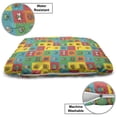 thumbnail image 3 of Colorful Pet Bed, Cartoon Image of Bugs as Bumblebee Ladybug Mosquito Dung Bettle in Square Tiles, Resistant Pad for Dogs and Cats Cushion with Removable Cover, 24" x 39", Multicolor, by Ambesonne, 3 of 4