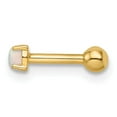 thumbnail image 4 of Primal Gold 14 Karat Yellow Gold Lab Created Opal Labret Stud, 4 of 4
