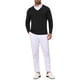 thumbnail image 2 of SUÉTER DE PULLOVER DE PUNTO DE COLOR SÓLIDO DE MANGA LARGA CON CUELLO EN V PARA HOMBRE CHIC INSPIRADOR TAMAÑO S NEGRO, 2 of 5