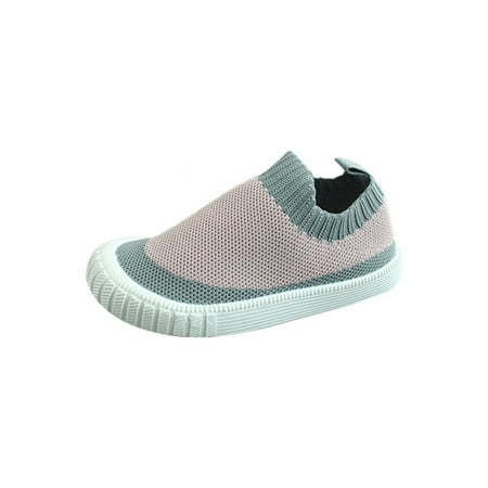 

SIMANLAN Boys Sneakers Patchwork Running Shoes Breathable Walking Shoe Unisex-Child Fashion Moccasins Girls Slip On Sock Sneaker Pink Gray 11C
