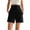 Black, variant on Women's Yoga Shorts Workout Cycling Riding Mountain Biking Stretch Tummy High Waisted Shorts with Pockets Black S
