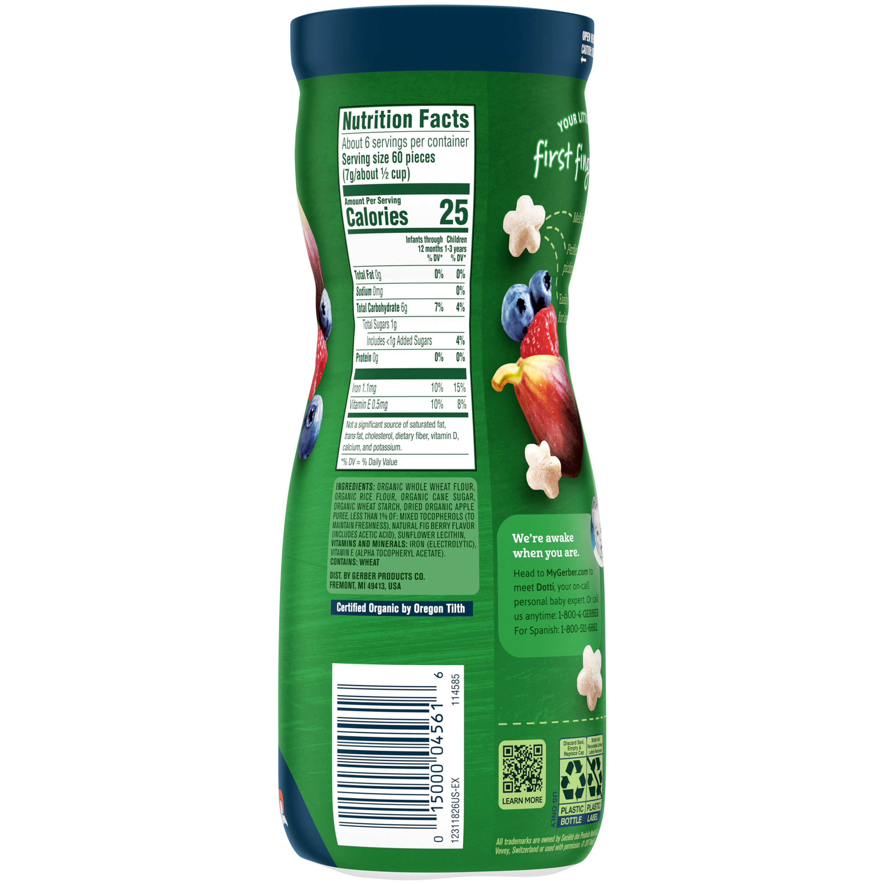gerber organic puffs fig berry