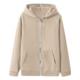 thumbnail image 5 of Women's Zip Up Y2K Hoodies 2026 Spring Casual Long Sleeve Sweatshirts Fall Winter Track Jackets with Pockets Complexion M, 5 of 6