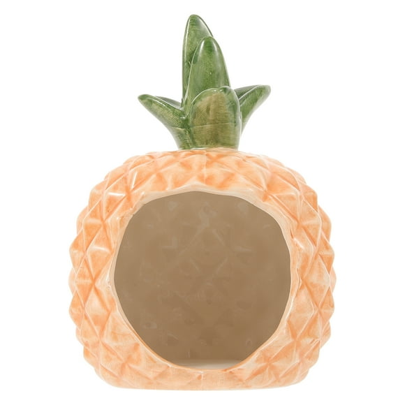 Shisuyan Maison en Céramique pour Hamster Adorable Ananas Cachette pour Hamster Maison Rafraîchissante Nid de Sommeil pour Animal