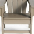 thumbnail image 2 of WestinTrends Malibu Kids Outdoor HDPE Adirondack Plastic Patio Chair, Weathered Wood, 2 of 15