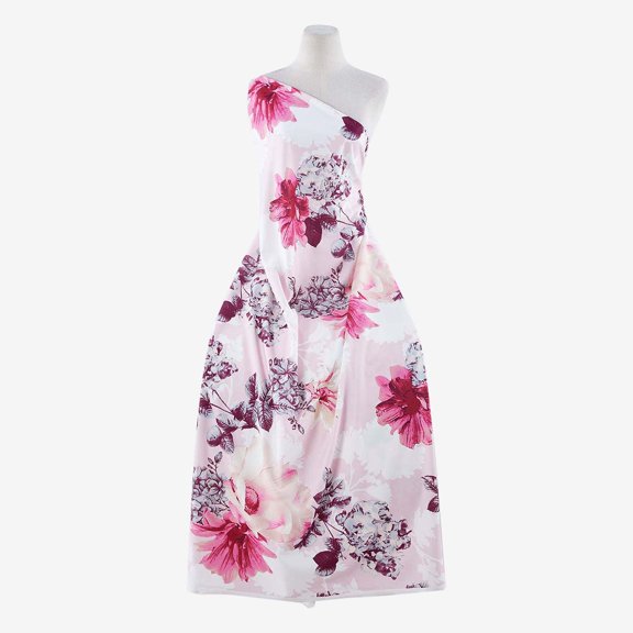 Zelouf Zs1712A Print Scuba Crepe  , Sewing, DIY, Crafts Fabric by the Yard, 303Ltpink/blush, 3 Yard