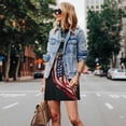 thumbnail image 4 of Easygdp American Flag para Vestido Transpirable de Mujer, Vestido Suelto de Manga Corta con Pliegues y Bolsillos para el Verano, 4 of 7