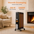 thumbnail image 2 of Vecukty Radiator Heater for Large Space, 1500W Electric Oil Filled Radiator, Dual Knobs, 7-Fin Oil Radiator, Quiet Space Heater, 3 Modes, Overheat and Tip-over Protection, 24H Timer, 2 of 10