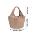 thumbnail image 3 of Striped Corduroy Diaper Bag Tote Large Capacity Shoulder Handbag for Moms Strolling and Daily Commute, 3 of 6
