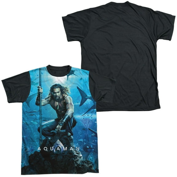 Aquaman Movie - Poster - Short Sleeve Black Back Shirt - XXX-Large