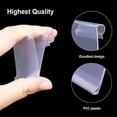 thumbnail image 2 of 70 portaetiquetas de plástico transparente para estante de alambre, etiqueta de precio minorista, etiquetas de cesta, etiquetas con clip para contenedores de almacenamiento, soport, 2 of 5