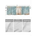 thumbnail image 2 of Kitchen Valances for Window, Ocean Sea Turtle Retro Wooden Light Filtering Rod Pocket Valance Curtain, Nautical Marine Life Wood Plank Short Curtains Window Topper for Bedroom 42x12in, 2 of 9