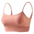 thumbnail image 2 of hoksml Thin Strap Crisscross Back Sports Bra for Women Wireless Seamless Bralette, 2 of 9