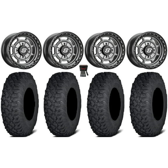 Sedona Rift 15x6 Wheels Grey 35" Coyote Tires Polaris RZR XP 1000 / PRO XP / Ranger XP 900/1000