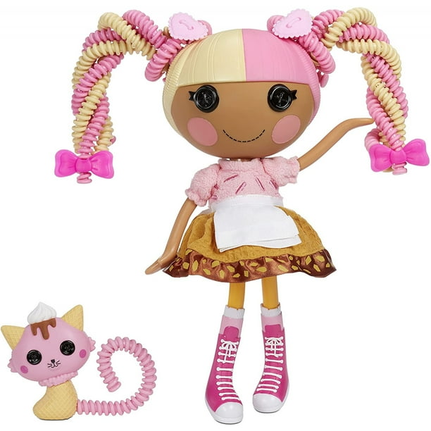 Muñeca Lalaloopsy Silly Hair, cono de gofres con gato mascot