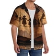 thumbnail image 2 of Sikiie Vintage Family History Book Men's Cuban Shirt, Hawaiian Shirts, Business Casual Button Down Shirts, Short Sleeve Shirt-4X-Large, 2 of 5