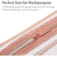 thumbnail image 5 of SUCS Clear Makeup Bag Waterproof Quart Size Bag, Travel Makeup Cosmetic Bag for Women, Carry on Airport Airline Compliant Bag, 3 Pack, 5 of 7