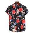 thumbnail image 3 of POTETI Clearance Mens Shirts Beach Plus Size Hawaiian Tropical Short Sleeve Button up Shirts Tops, 3 of 9