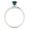 thumbnail image 4 of 1 ct Round Cut Natural London Blue Topaz Solitaire Engagement Ring for Women in 18K White Gold, 4 of 5