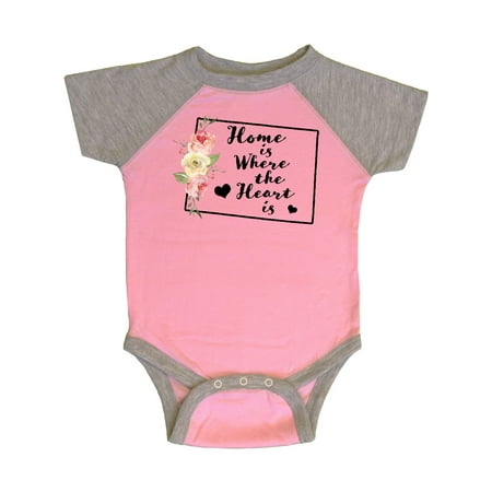 

Inktastic Colorado Home is Where the Heart is with Watercolor Floral Gift Baby Boy or Baby Girl Bodysuit