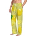 thumbnail image 2 of Daiia Bright Lemons Men's Sleep Pant with Pockets and Drawstring,Pajama Pants-Large, 2 of 9