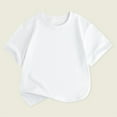 thumbnail image 2 of vdgthytj Toddler Boys Girls Summer Shirts Round Neck Short Sleeve Tops Kids Casual Solid Color Basic Tee Blouse, 2 of 3