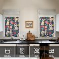thumbnail image 4 of Dog Print Kitchen Curtains 36 Inch Short - 3 Panel Set, Cute Puppy & Floral Design, Rod Pocket Pet Lover Curtains 100% Polyester, Paw & Bone Pattern for Kitchen, Living Room, Bedroom, Easy Wash, 4 of 6