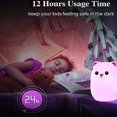 thumbnail image 4 of XYCCA LED Night Light for Kids Cute Bear Lamp Silicone Nursery Baby Night Light with Touch Sensor and Remote Control- Portable Color Changing Rechargeable Nightlight for Kids Boys Girls, 4 of 7
