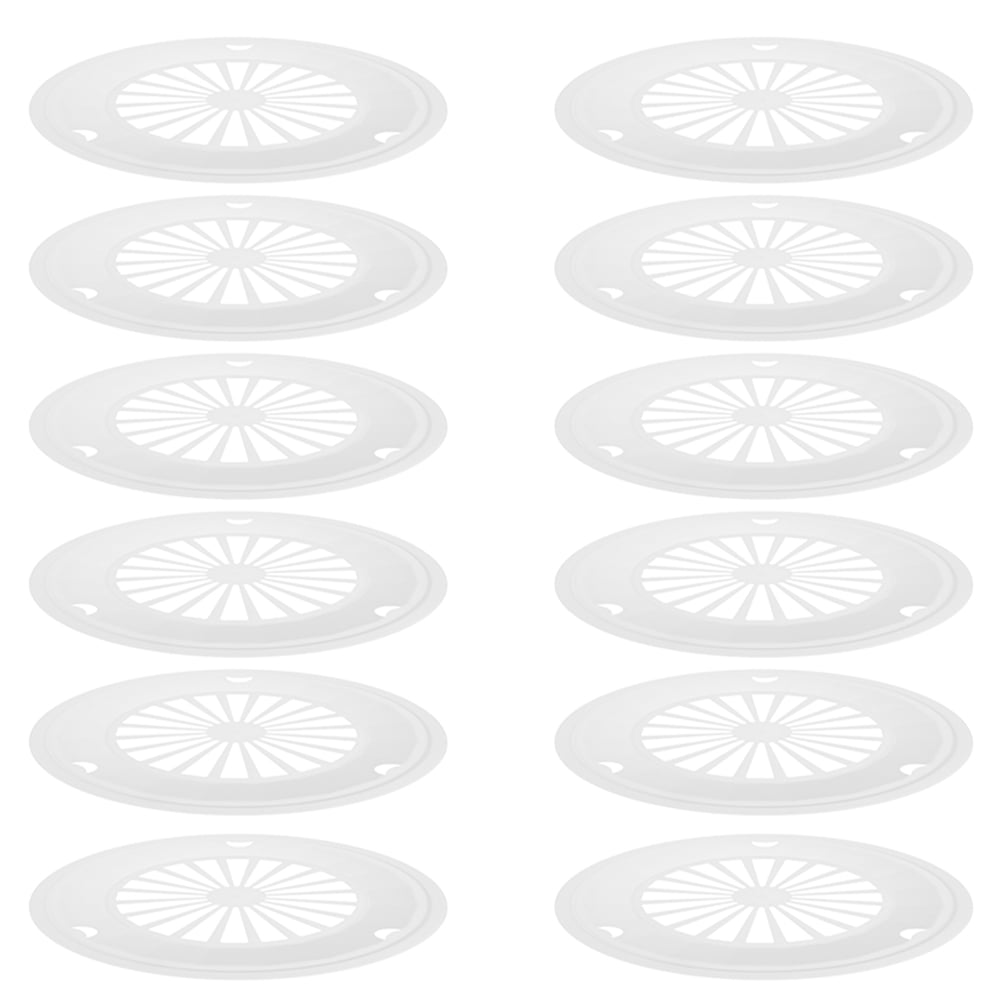 12 Pcs BBQ Paper Plate Holder Plastic Dinner Plates Hollowout Barbecue