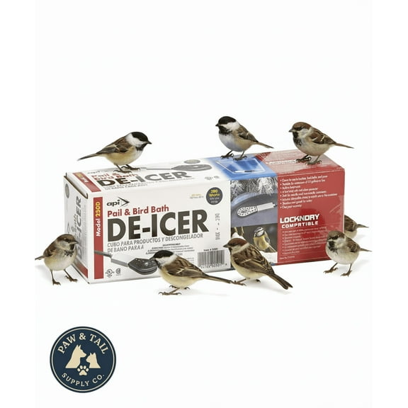 API Bucket & Bird Bath De-Icer 200W Safe Thermostat Water Heater Outdoors