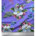 thumbnail image 1 of Soimoi Cotton Jersey Fabric Leaves,Red Berries & Flower Printed Craft Fabric by the Yard 58 Inch Wide, 1 of 1