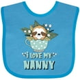 thumbnail image 3 of Inktastic Teacup Raccoon I Love My Nanny Boys or Girls Baby Bib, 3 of 4