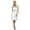 White, variant on Bimba Women Shift Dress Knee Length With Sheer Waist Prom Dress