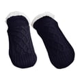 thumbnail image 1 of 1 par de calcetines de invierno para mujer, calcetines antideslizantes y cálidos para las vacaciones. Negro, 1 of 9