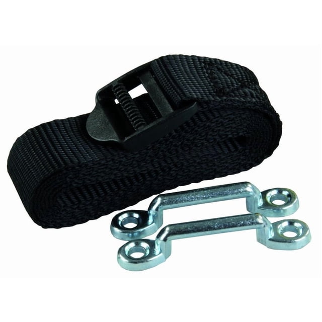 JR Battery Box Strap 17544 Use To Secure Any Battery Or Battery Box; 54 Inch Length; Black; With Chrome Plated Hardware