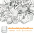 thumbnail image 3 of Unique Bargains 100 Pack Aluminum Crimping Loop Sleeve for 5/32' Diameter Wire Rope, Oval Aluminum Wire Rope Sleeve, 3 of 6