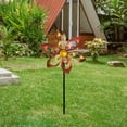 thumbnail image 1 of Molinillo de viento de metal para exteriores, fácil de instalar, atrapavientos, estaca decorativa para jardín, adorno para césped, decoración de, 1 of 8