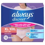 Always Discreet - Adult Diapers for Women Size XL/XXL, 15 Count