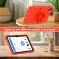 thumbnail image 6 of FJLBDE Case for iPad (A16) 11th Gen 2025/10th Gen 2022 10.9 Inch with Butterfly Stand, Heavy Duty Rugged Protective Cover with Pencil Holder Shoulder Strap for Kids Girls, Red, 6 of 7