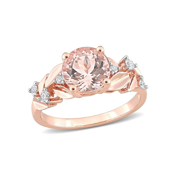 Everly Women's Morganite and Diamond 10k Rose Gold Ring