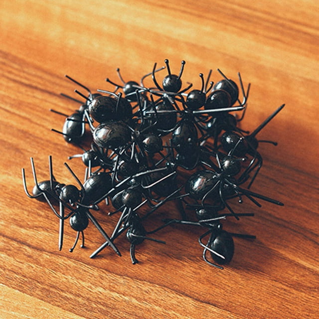 12pcs/set Mini Ant Fruit Fork Eco Plastic Kitchen picks black fruit Forks food pick for Bar Party