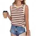 thumbnail image 2 of Women's Striped Tank Tops Crewneck Sleeveless Tank Casual Summer Shirts, XL, 2 of 5