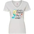 thumbnail image 3 of Inktastic 100 Magical Days of School with Blue Mermaid and Fish Women's V-Neck T-Shirt, 3 of 5