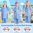 thumbnail image 5 of Doctor Costume for Kids Scrubs Pants with Accessories Set Toddler Children Cosplay 3-6 Years, 5 of 6