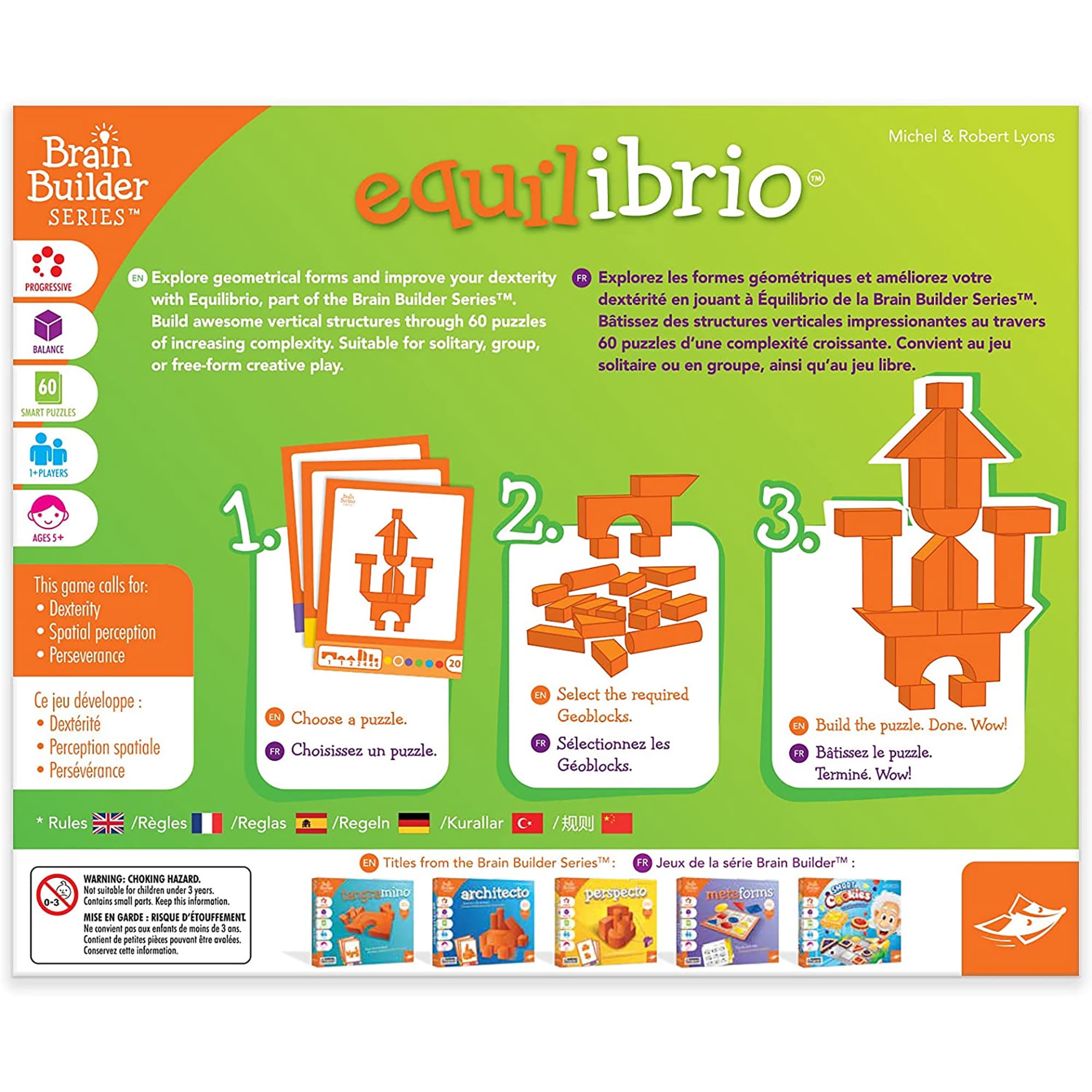 Equilibrio - FoxMind Brain Builder Series, Geometrical Puzzles, Ages 5+, 1+ Players