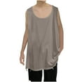 thumbnail image 3 of BiZtdJrK Mens Loose Tank Tops Frayed Hem Sleeveless Crew Neck Casual Shirts Lightweight Fashion Summer Tanks Undershirts Gray S, 3 of 7